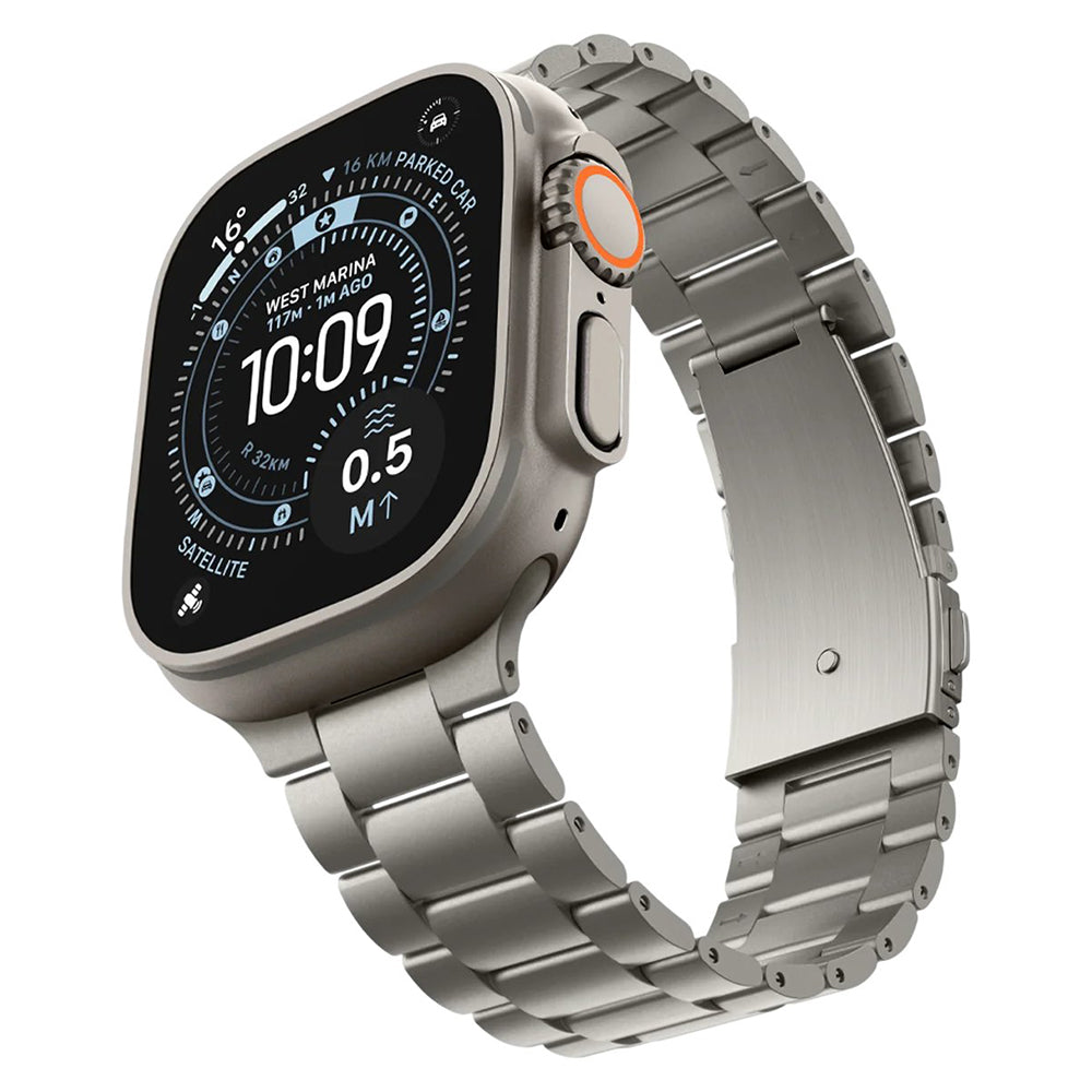 Bracelete Spigen Modern Fit Titanium para Apple Watch Series 49 mm / 46 mm / 45 mm / 44 mm, Cinzento AMP09105