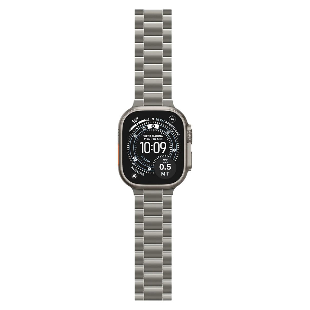 Bracelete Spigen Modern Fit Titanium para Apple Watch Series 49 mm / 46 mm / 45 mm / 44 mm, Cinzento AMP09105