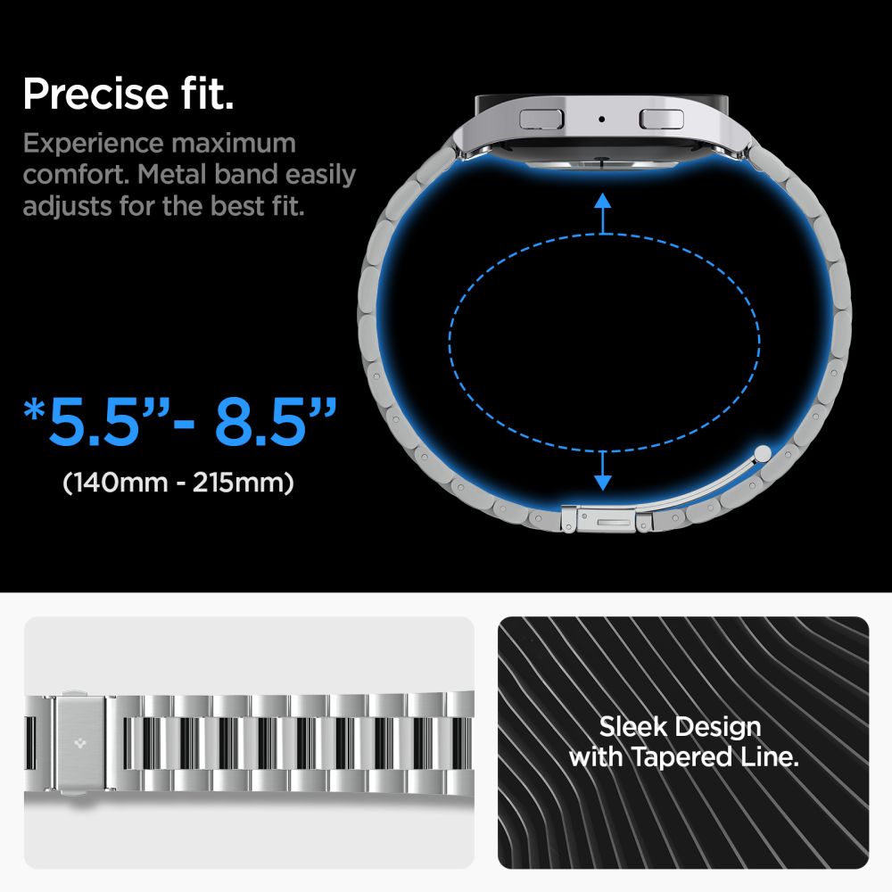 Curea Spigen Modern Fit para Samsung Galaxy Watch6 44mm, Prateada