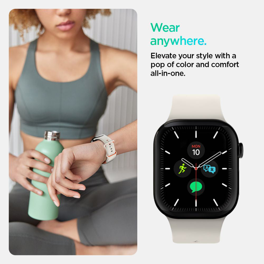 Correia Spigen Nano Pop para Apple Watch 42mm / 41mm / 40mm / 38mm Series, Bege