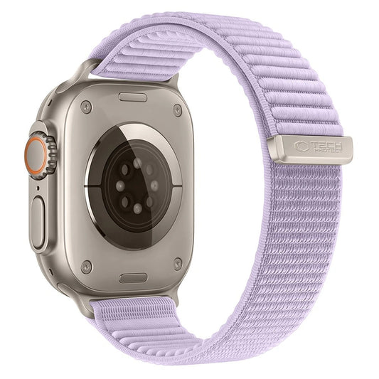Tech-Protect NylonLoop Strap for Apple Watch 49mm / 46mm / 45mm / 44mm Series, Purple
