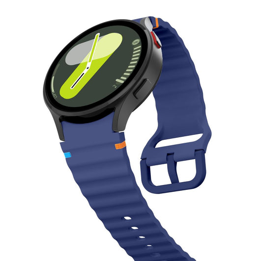 Bracelete desportiva de silicone Tech-Protect para Samsung Galaxy Watch7 / Watch FE / Watch6 / Watch5 / Watch4 Series, azul-marinho