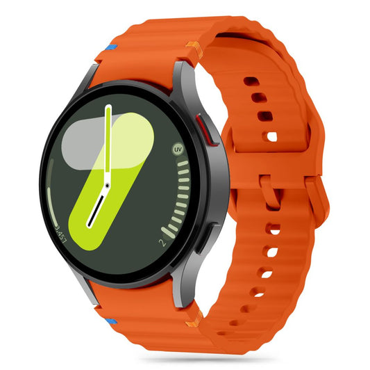 Bracelete desportiva de silicone Tech-Protect para Samsung Galaxy Watch7 / Watch FE / Watch6 / Watch5 / Watch4 Series, cor de laranja