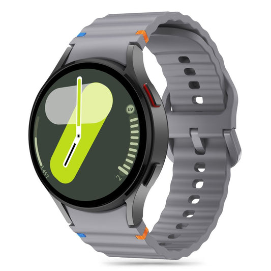 Bracelete desportiva de silicone Tech-Protect para Samsung Galaxy Watch7 / Watch FE / Watch6 / Watch5 / Watch4 Series, cinzento