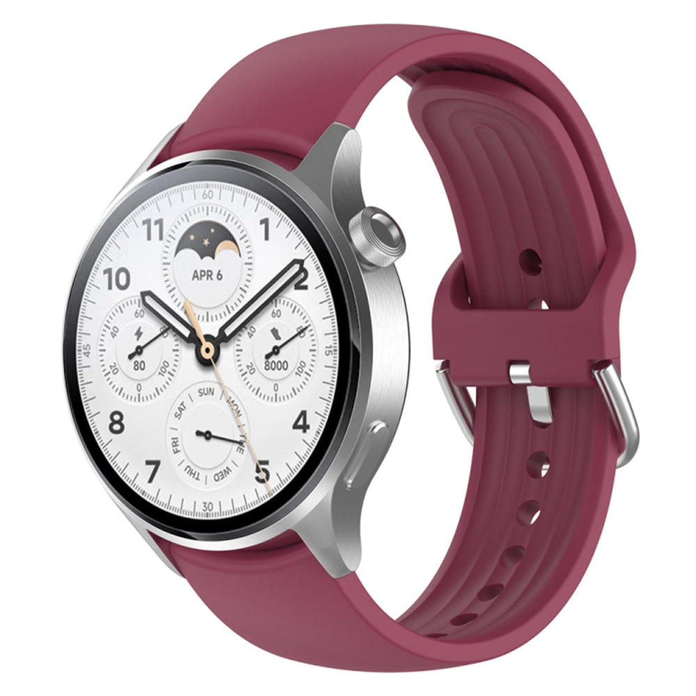 Pulseira Techsuit W003 para Huawei Watch / Xiaomi Watch Series, 22mm, Vermelho Escuro