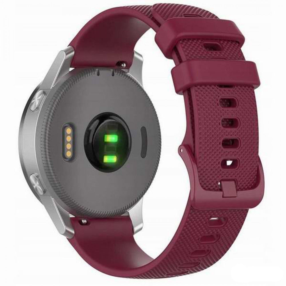 Correia Techsuit W006 para Samsung Galaxy Watch / Huawei Watch Series, 20mm, Cor de Cereja