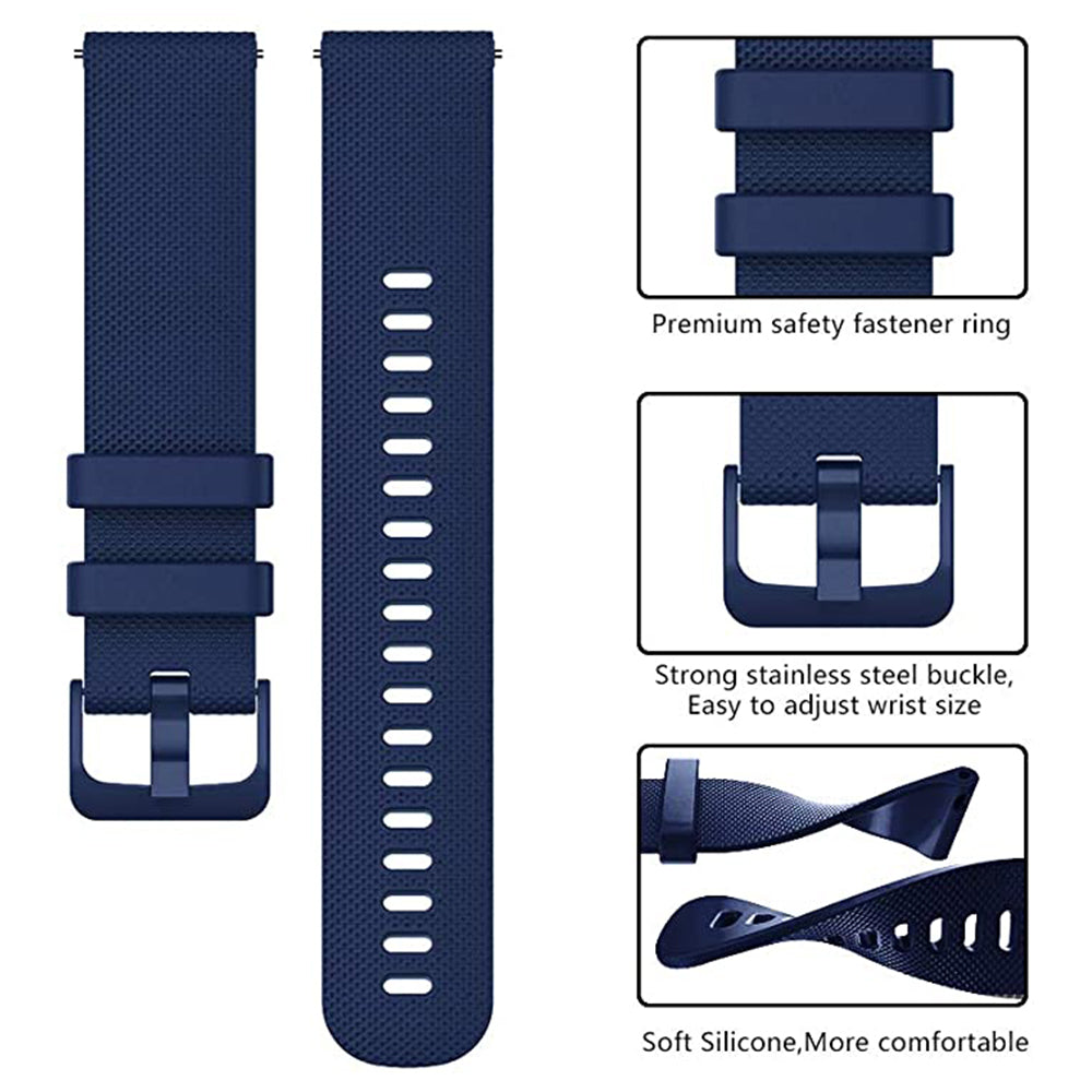 Curea Techsuit W006 para Samsung Galaxy Watch / Huawei Watch Series, 22mm, Azul