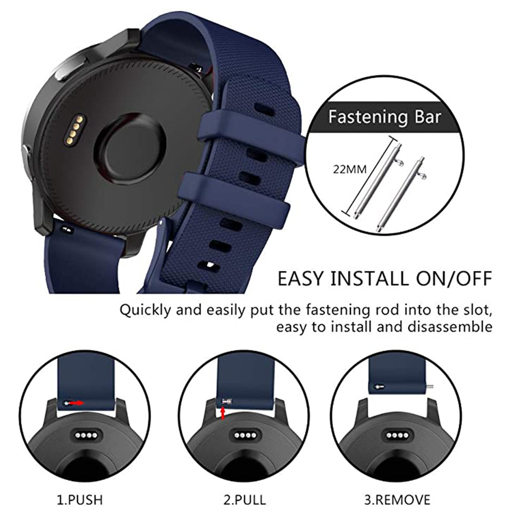 Curea Techsuit W006 para Samsung Galaxy Watch / Huawei Watch Series, 22mm, Azul