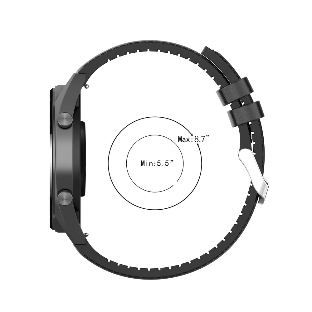 Curea Techsuit W007 para Samsung Galaxy Watch / Huawei Watch Series, 22mm, Preta