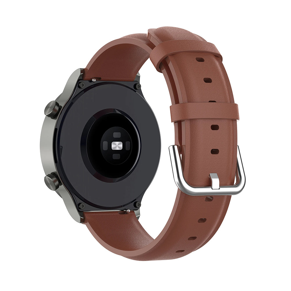Curea Techsuit W007PU para Huawei Watch / Xiaomi Watch Series, Castanho