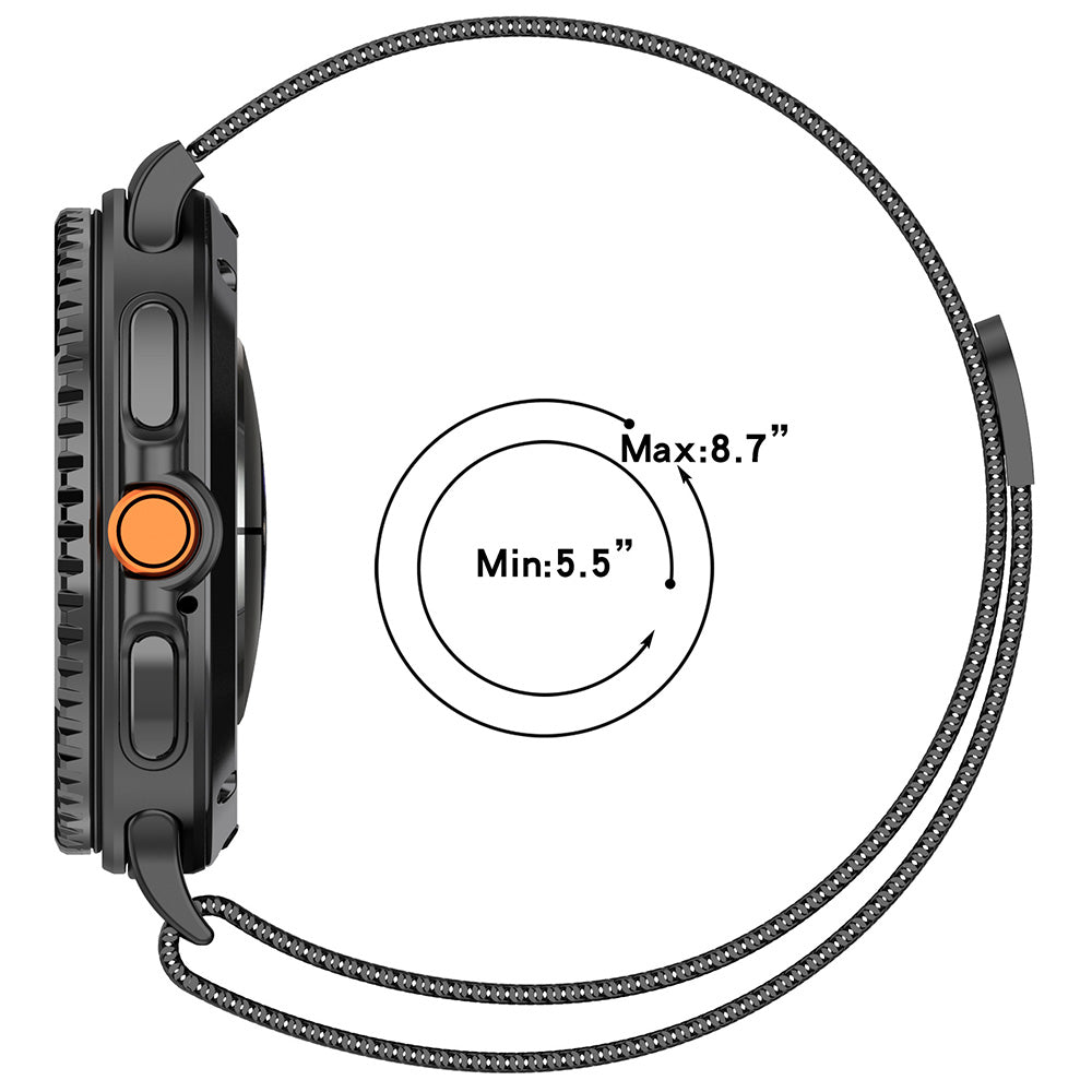Curea Techsuit W009 para Samsung Galaxy Watch8 / Watch8 Classic Series, Prateada