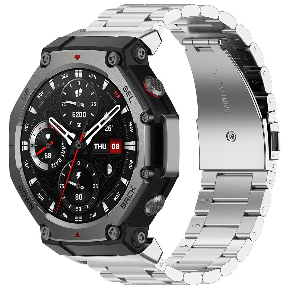Cinta Techsuit W010 para Amazfit T-Rex 3, Prateada