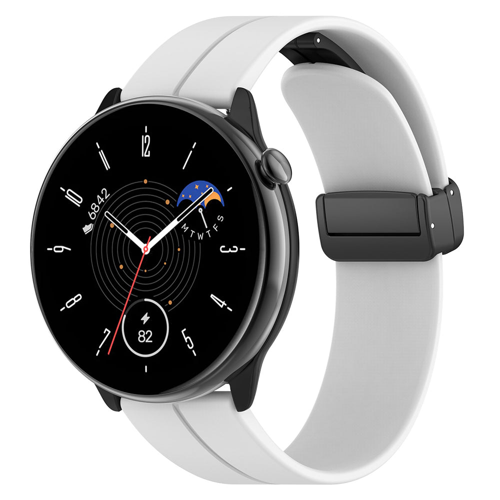 Pulseira Techsuit W011 para Huawei Watch / Garmin Watch Series, 18mm, Branca.