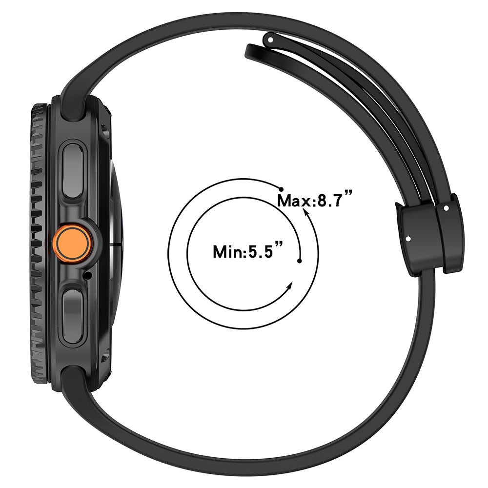 Correia Techsuit W011 para Samsung Galaxy Watch 8 Classic / Watch8 44mm / Watch 8 40mm, Azul-marinho