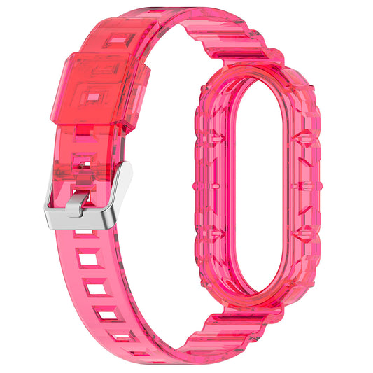 Curea Techsuit W017 para Xiaomi Smart Band 9 / 8, Rosa Vermelho