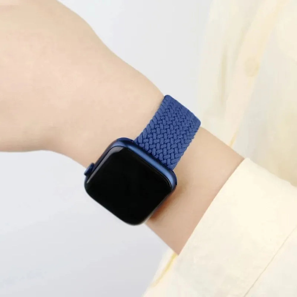 Correia Techsuit W032 para Apple Watch 49mm / 46mm / 45mm / 44mm / 42mm Series, Azul-marinho