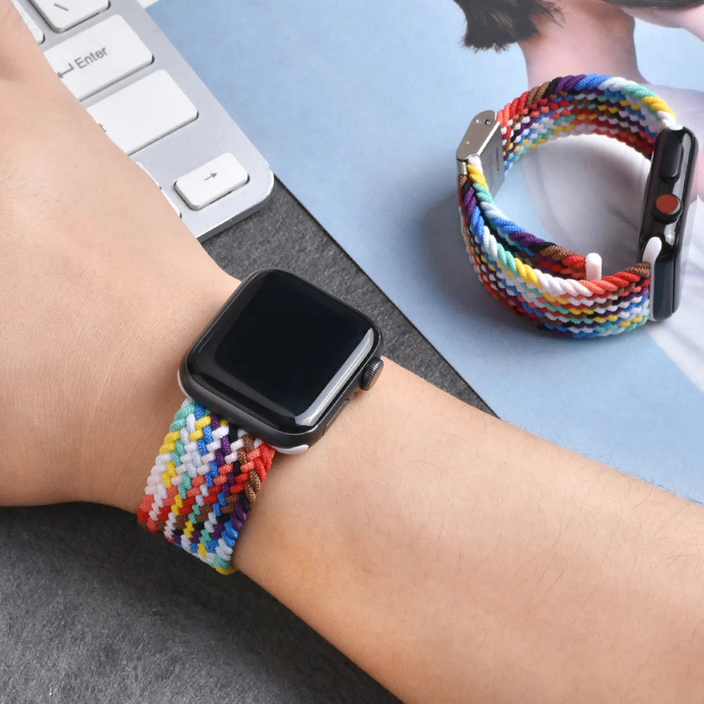 Cinta Techsuit W032 para Apple Watch 49mm / 46mm / 45mm / 44mm / 42mm Series, Rosa Multicolor