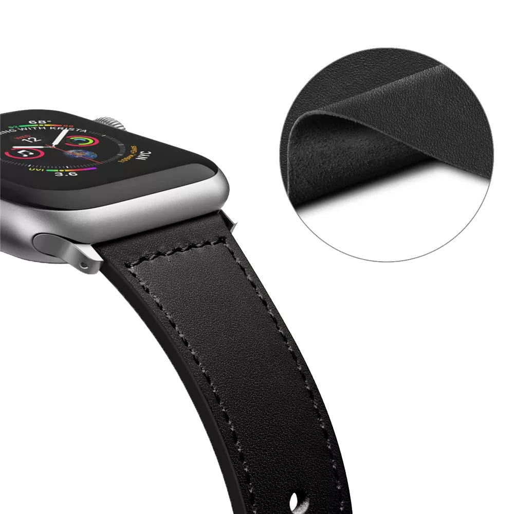 Correia Techsuit W033 para Apple Watch 49mm / 46mm / 45mm / 44mm / 42mm Series, Preta