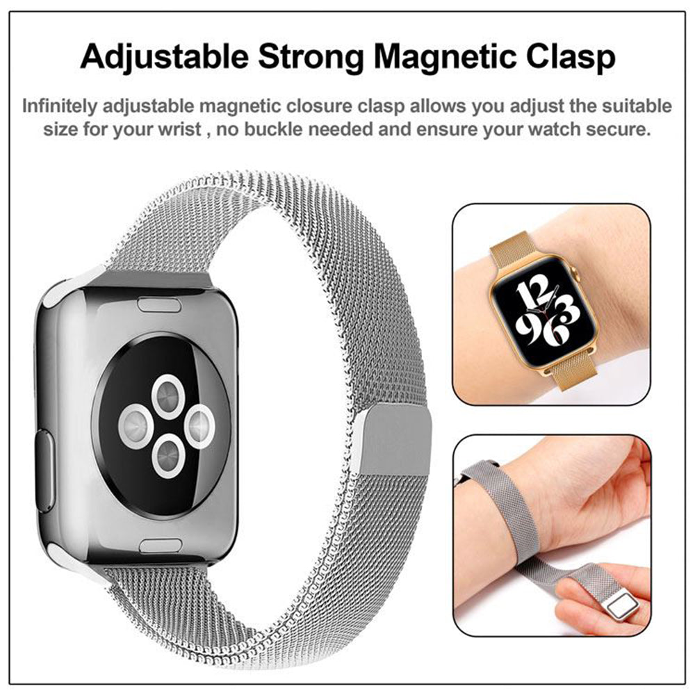 Correia Techsuit W034 para Apple Watch 49mm / 46mm / 45mm / 44mm / 42mm Series, Prateada
