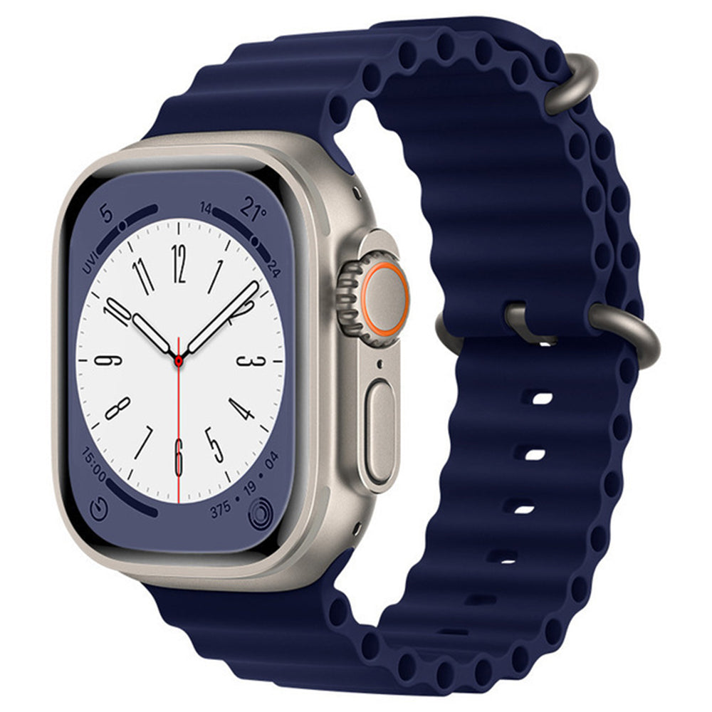 Correia Techsuit W038 para Apple Watch 42mm / 41mm / 40mm / 38mm Series, Azul Escuro