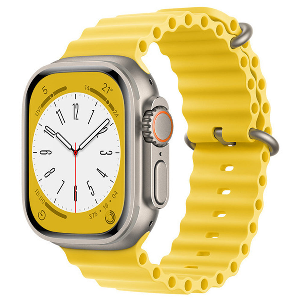 Correia Techsuit W038 para Apple Watch 49mm / 46mm / 45mm / 44mm / 42mm Series, Amarela