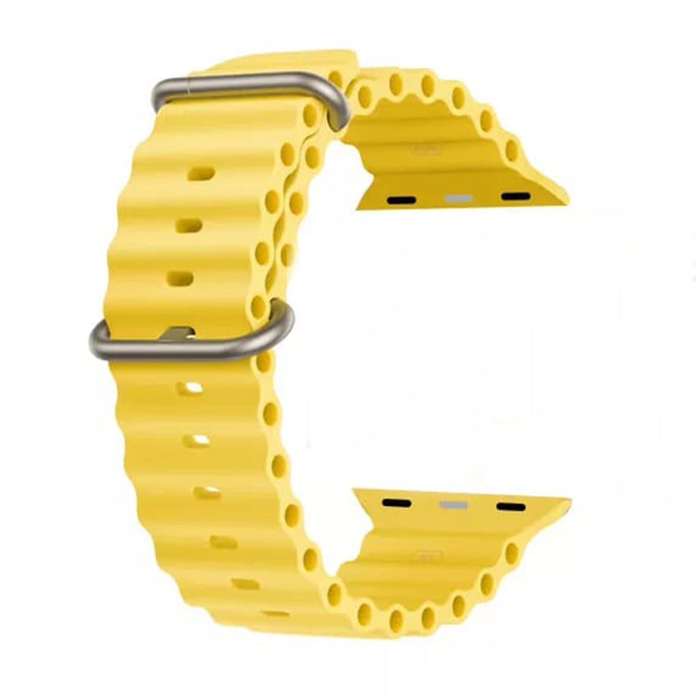 Correia Techsuit W038 para Apple Watch 49mm / 46mm / 45mm / 44mm / 42mm Series, Amarela