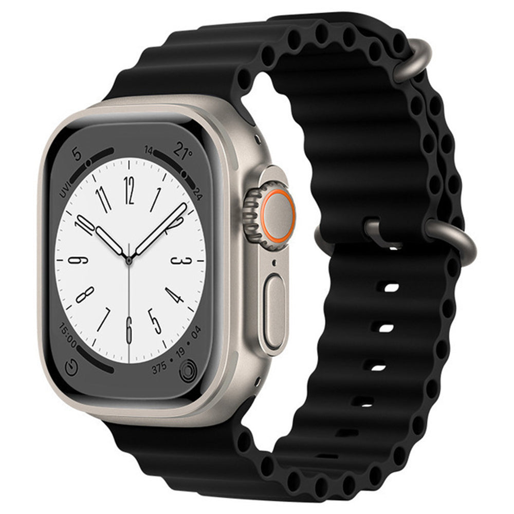 Cinta Techsuit W038 para Apple Watch 49mm / 46mm / 45mm / 44mm / 42mm Series, Preta