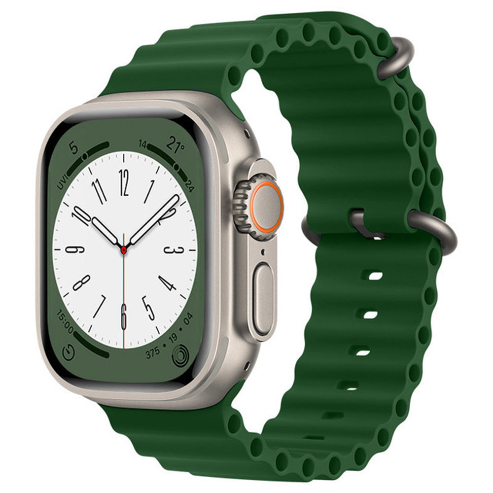 Correia Techsuit W038 para Apple Watch 49mm / 46mm / 45mm / 44mm / 42mm Series, Verde Escuro