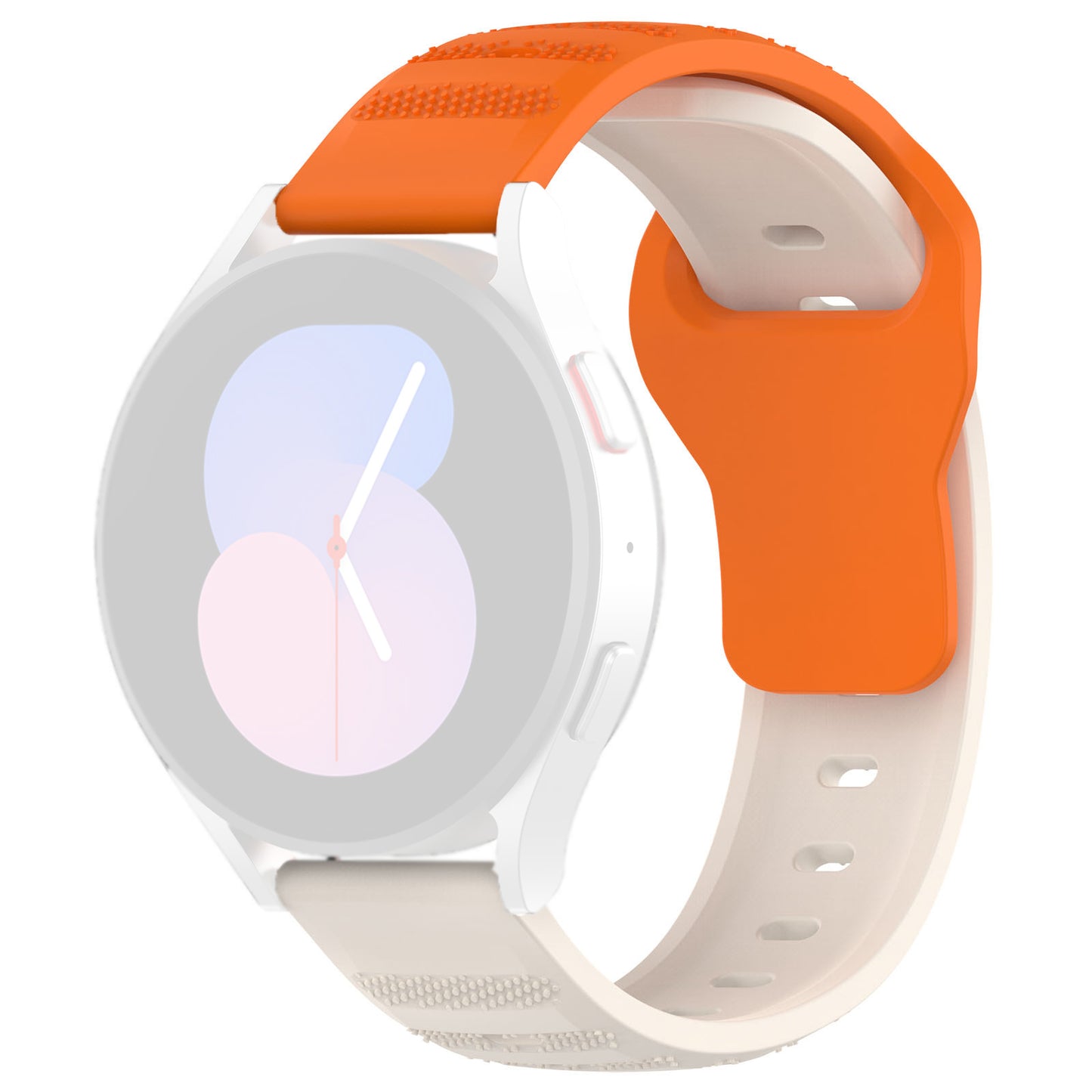 Curea Techsuit W050 para Huawei Watch / Xiaomi Watch Series, 22mm, Laranja Bege