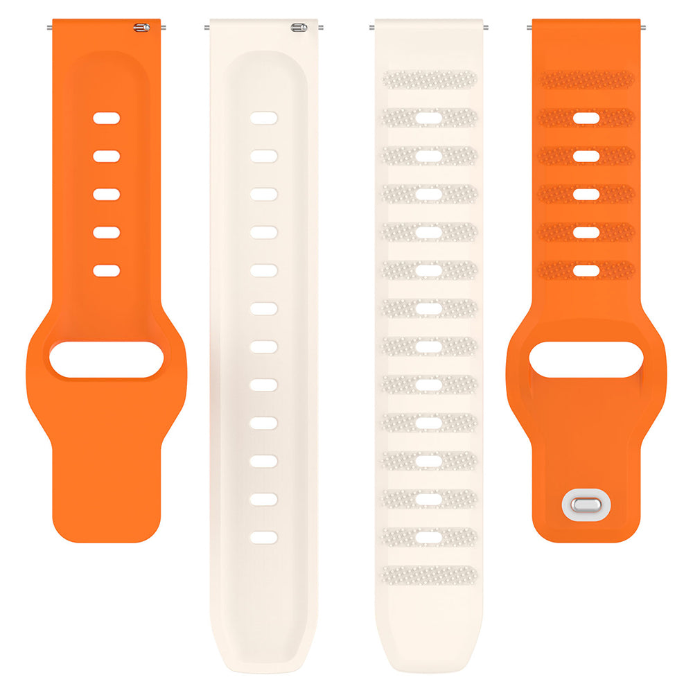 Curea Techsuit W050 para Huawei Watch / Xiaomi Watch Series, 22mm, Laranja Bege