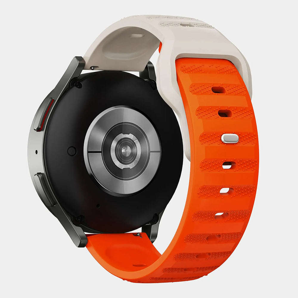 Cinta Techsuit W050 para Samsung Galaxy Watch / Huawei Watch Series, Laranja Bege
