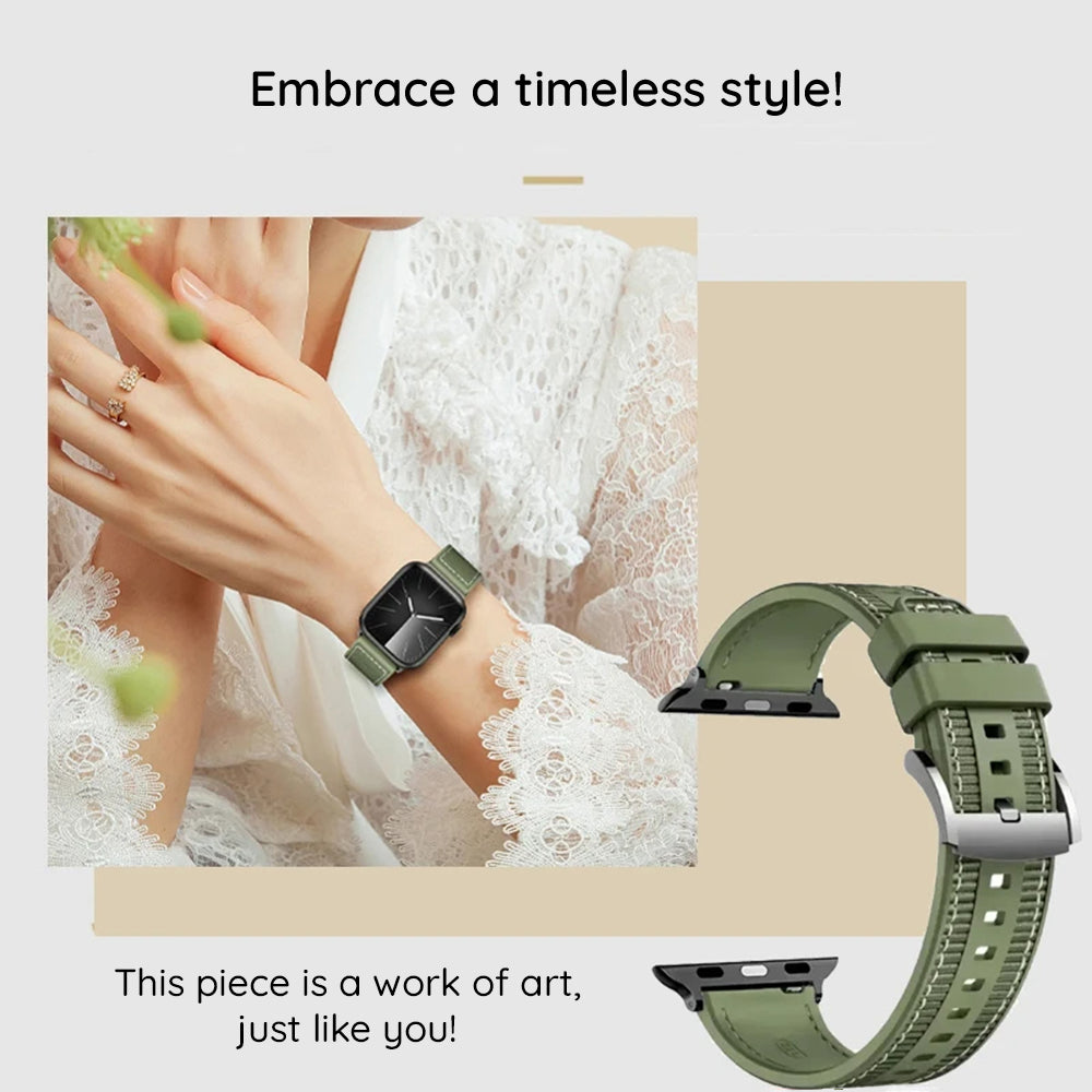 Correia Techsuit W051 para Apple Watch 42mm / 41mm / 40mm / 38mm Series, Preta