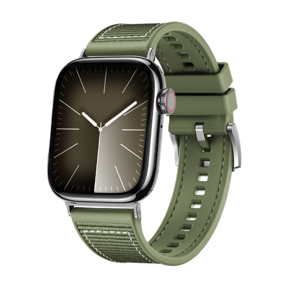 Correia Techsuit W051 para Apple Watch 49mm / 46mm / 45mm / 44mm / 42mm Series, Verde