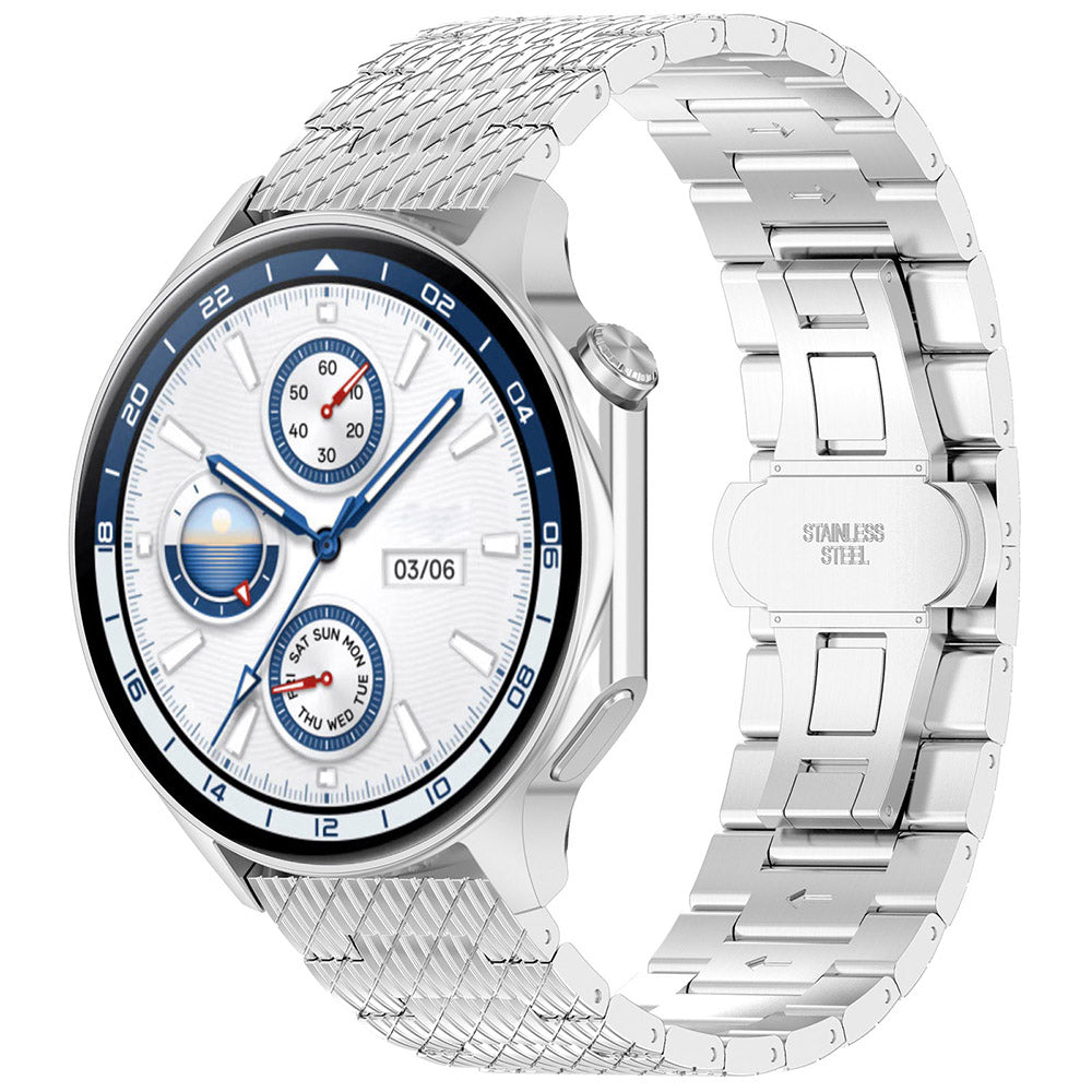 Cinta Techsuit W052 para Huawei Watch / Xiaomi Watch Series, 22mm, Prateada