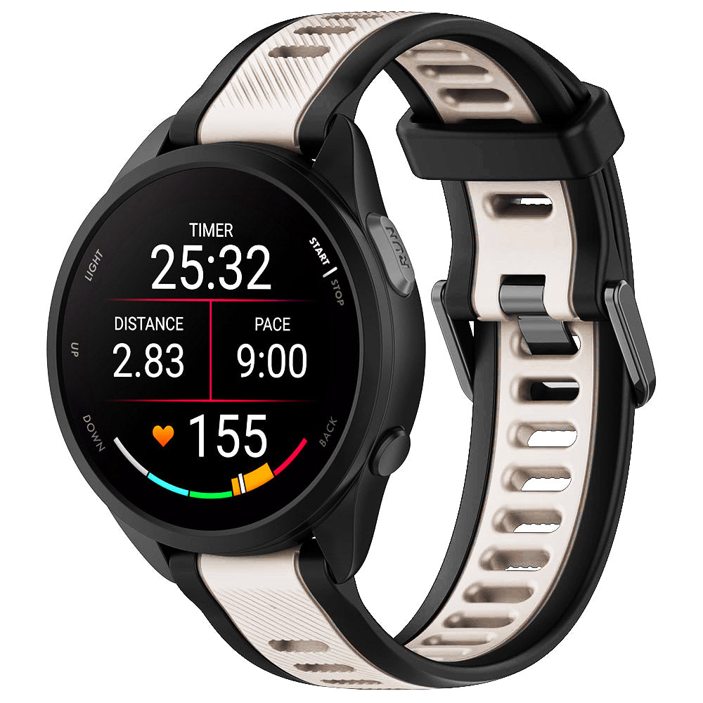Curea Techsuit W053 para Huawei Watch / Garmin Watch Series, 18mm, Bege