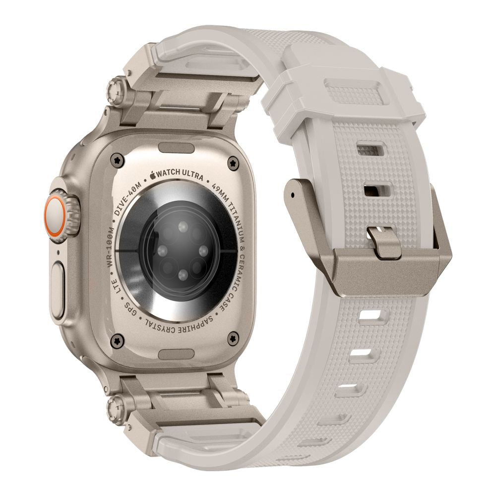 Correia Techsuit W064 para Apple Watch 49mm / 46mm / 45mm / 44mm / 42mm Series, Prateada