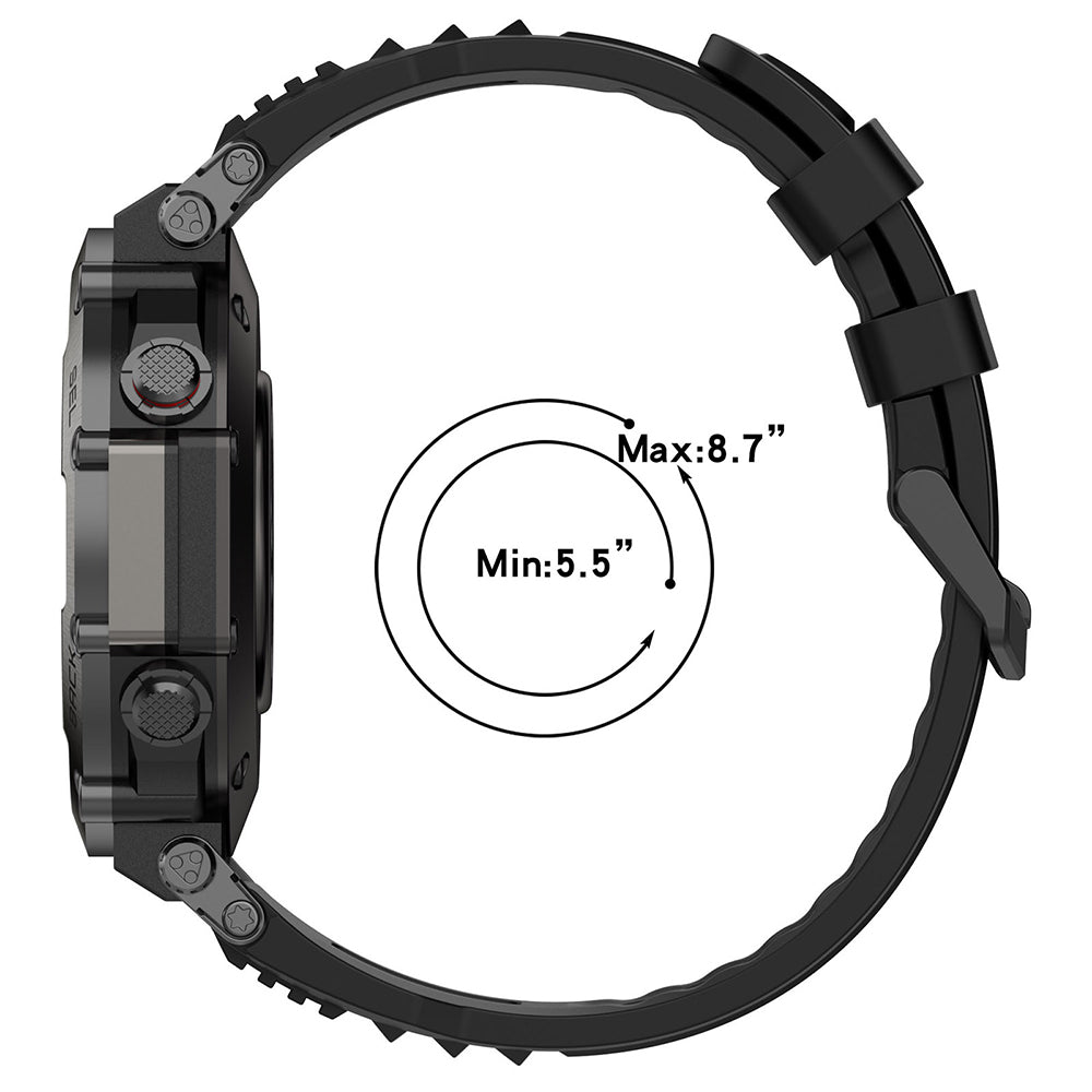 Curea Techsuit W067 para Amazfit T-Rex Ultra, Preta