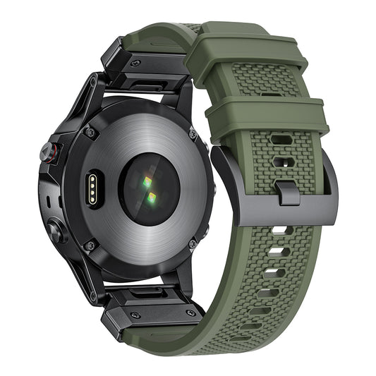 Cinta Techsuit W068 para Garmin Watch Fenix / Forerunner / Approach Series, 22mm, Laranja Preta