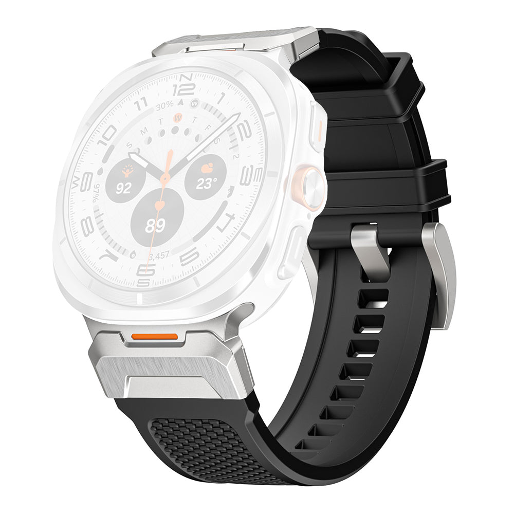 Cinta Techsuit W068 para Samsung Galaxy Watch Ultra, Preta Prateada