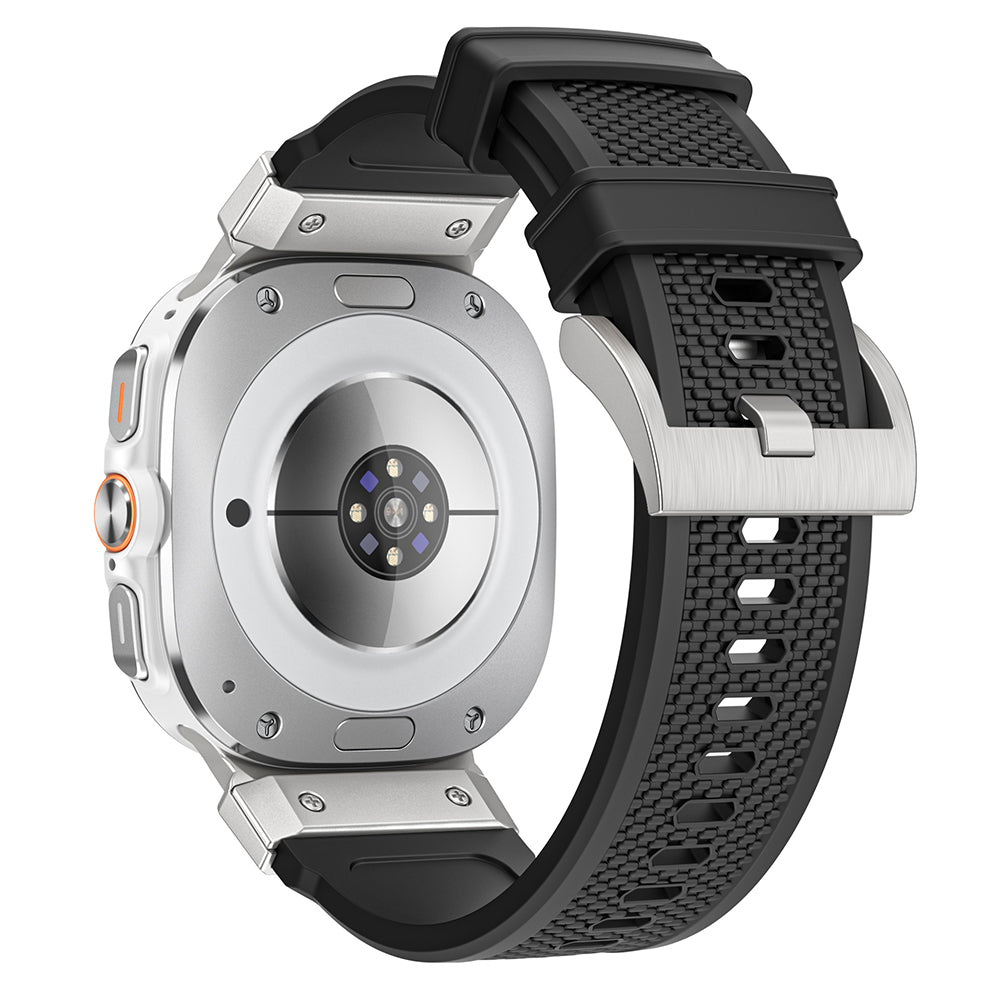 Cinta Techsuit W068 para Samsung Galaxy Watch Ultra, Preta Prateada