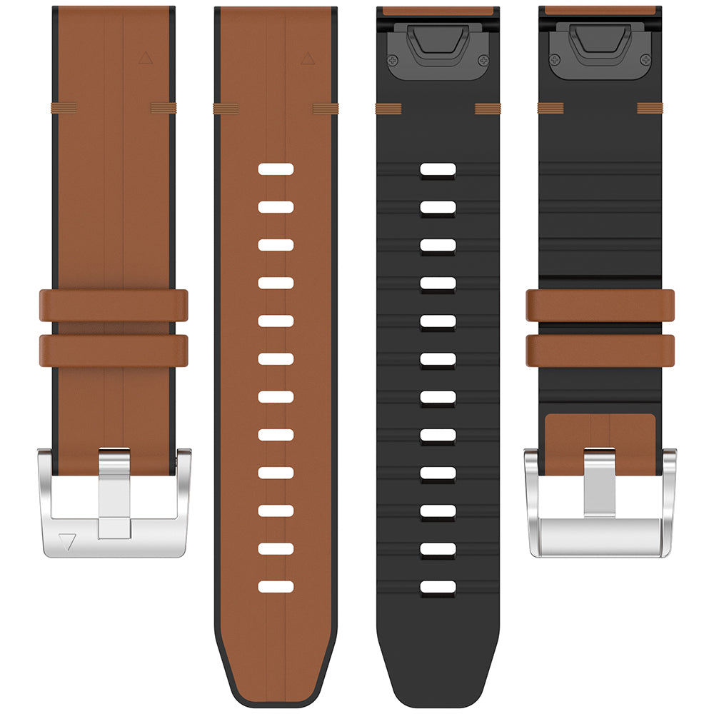 Cinta Techsuit W071 para Garmin Instinct / Approach / Fenix Watch Series, 20mm, Castanho