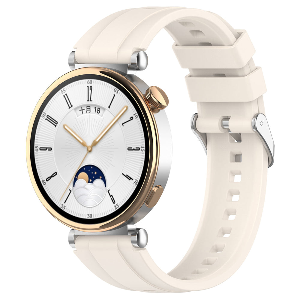 Pulseira Techsuit W075 para Huawei Watch / Garmin Watch Series, 18mm, Bege