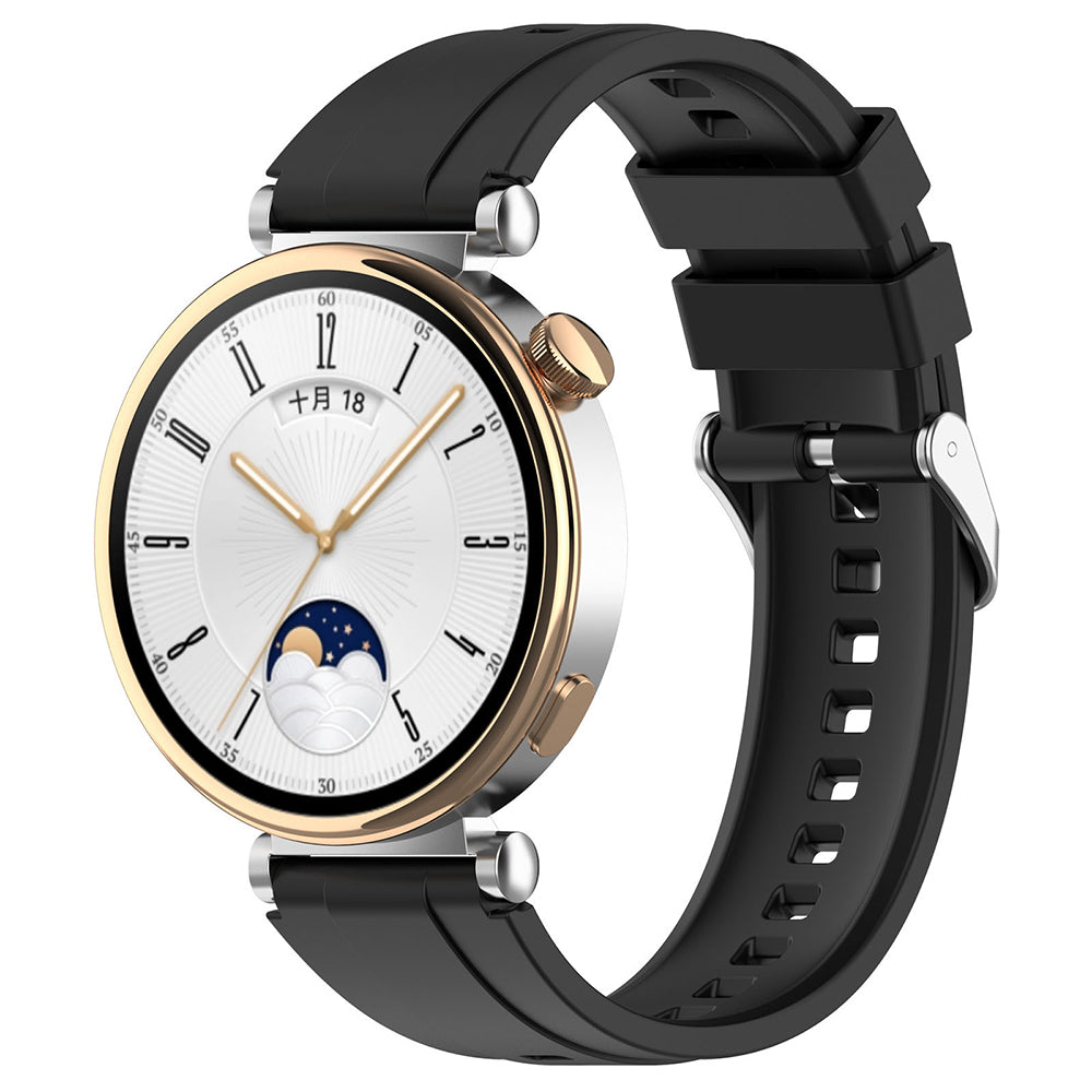Pulseira Techsuit W075 para Huawei Watch / Garmin Watch Series, 18mm, Preta.