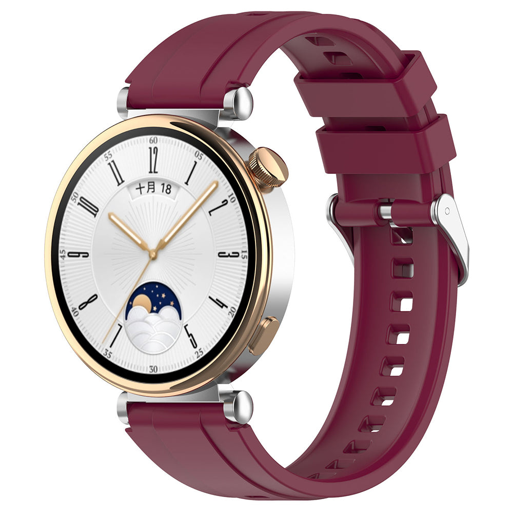 Cinta Techsuit W075 para Huawei Watch / Garmin Watch Series, 18mm, Borgonha