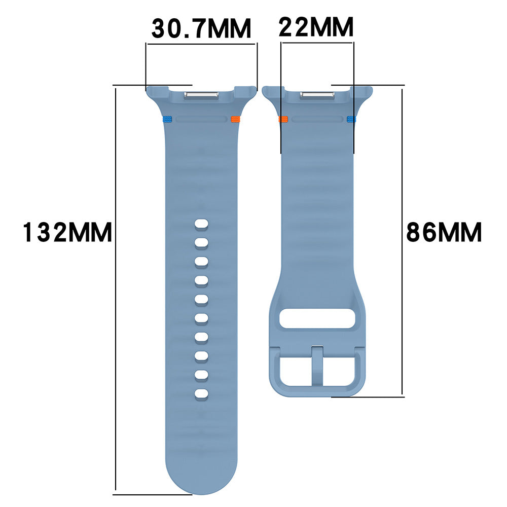 Correia Techsuit W079 para Samsung Galaxy Watch 8 Classic / Watch8 44mm / Watch 8 40mm, Azul-marinho