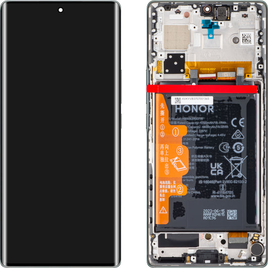 Ecrã tátil Honor 70, com moldura e bateria, verde esmeralda, Service Pack 0235ACMH