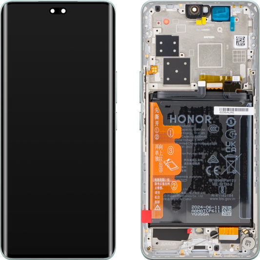 Ecrã tátil Honor 200 Pro, com moldura, verde esmeralda, Service Pack 0235ALRE