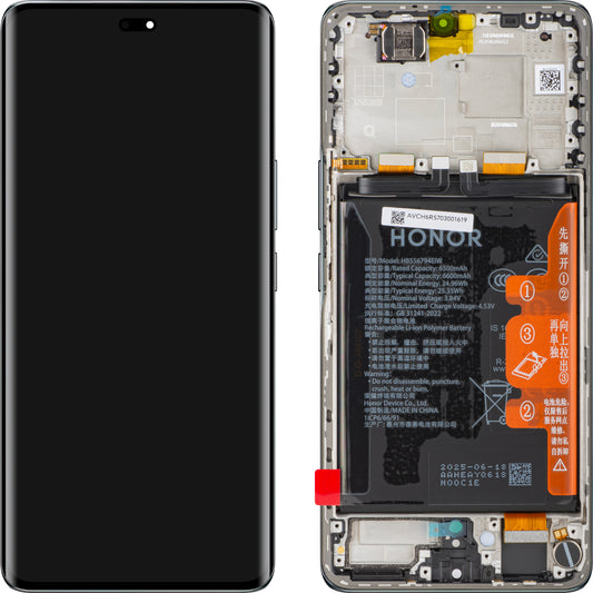 Display com Touchscreen Honor Magic7 Lite, com Moldura e Bateria, Preto (Titanium Black), Service Pack 0235AMQP