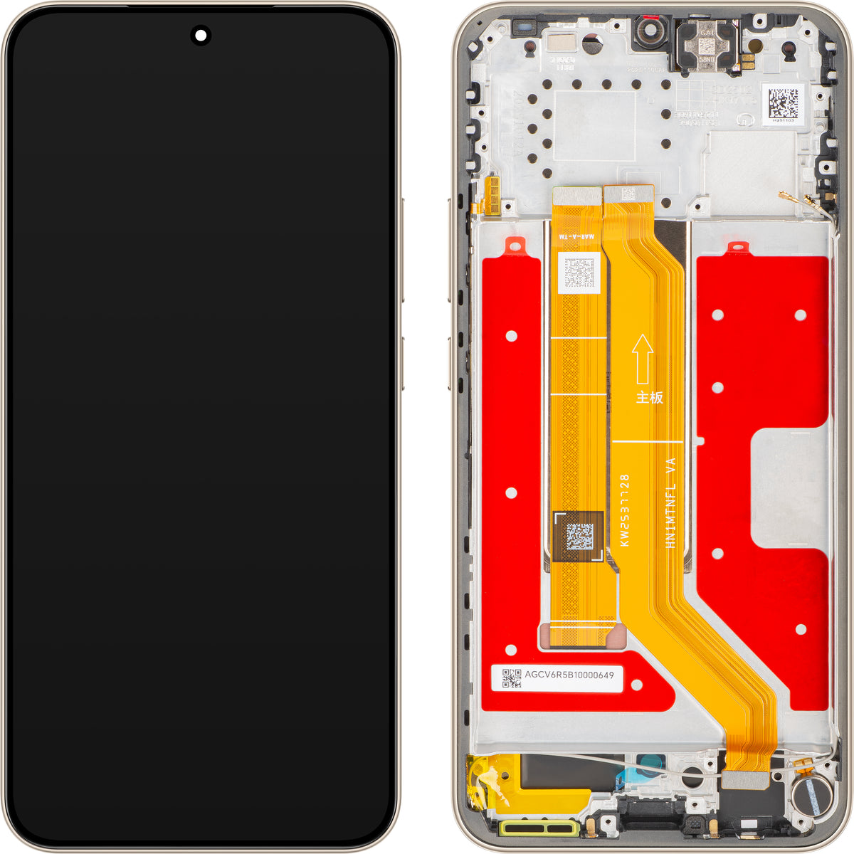 Display com Touchscreen Honor Magic8 Lite, com Moldura, Dourado, Service Pack 0235ARVE