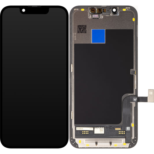 Ecrã tátil JK para Apple iPhone 13 mini, com moldura, versão LCD In-Cell, preto
